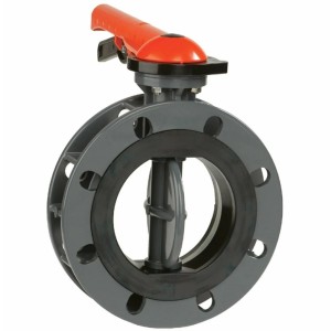 Затвор дисковый ПВХ Butterfly Valve Ду200 Ру10 межфланцевый в Пензе